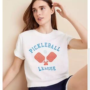 NWT White Pickleball League Graphic T-Shirt